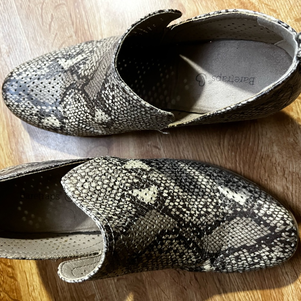 Baretraps Python Leather Slip On Bootie - image 2